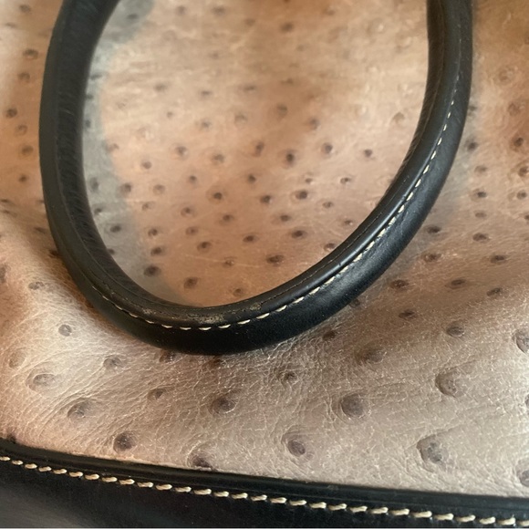Dooney & Bourke ostrich tote shoulder Chelsea bag - Picture 3 of 16